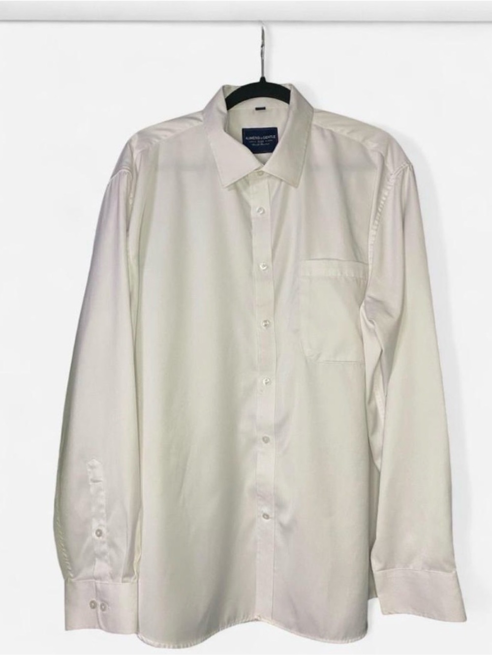 Alimens & Gentle Cream-White Long Sleeve Dress Shirt - Classic Fit
